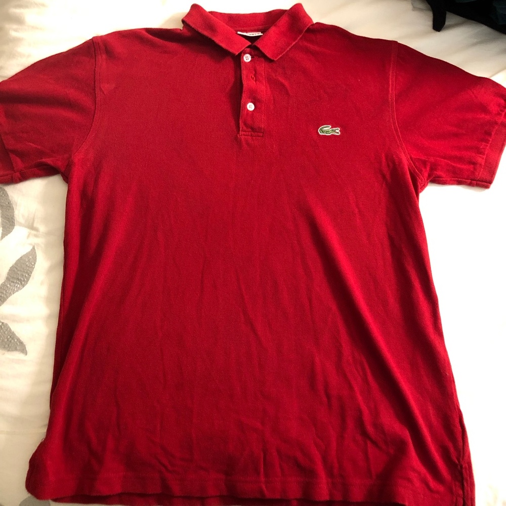 Lacoste Red Polo Size 4